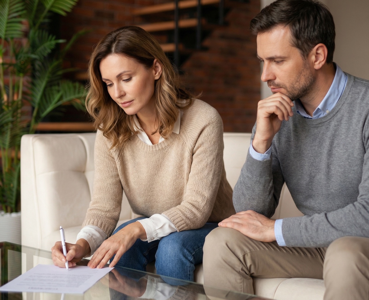 Coppia serena che ha completato il divorzio online