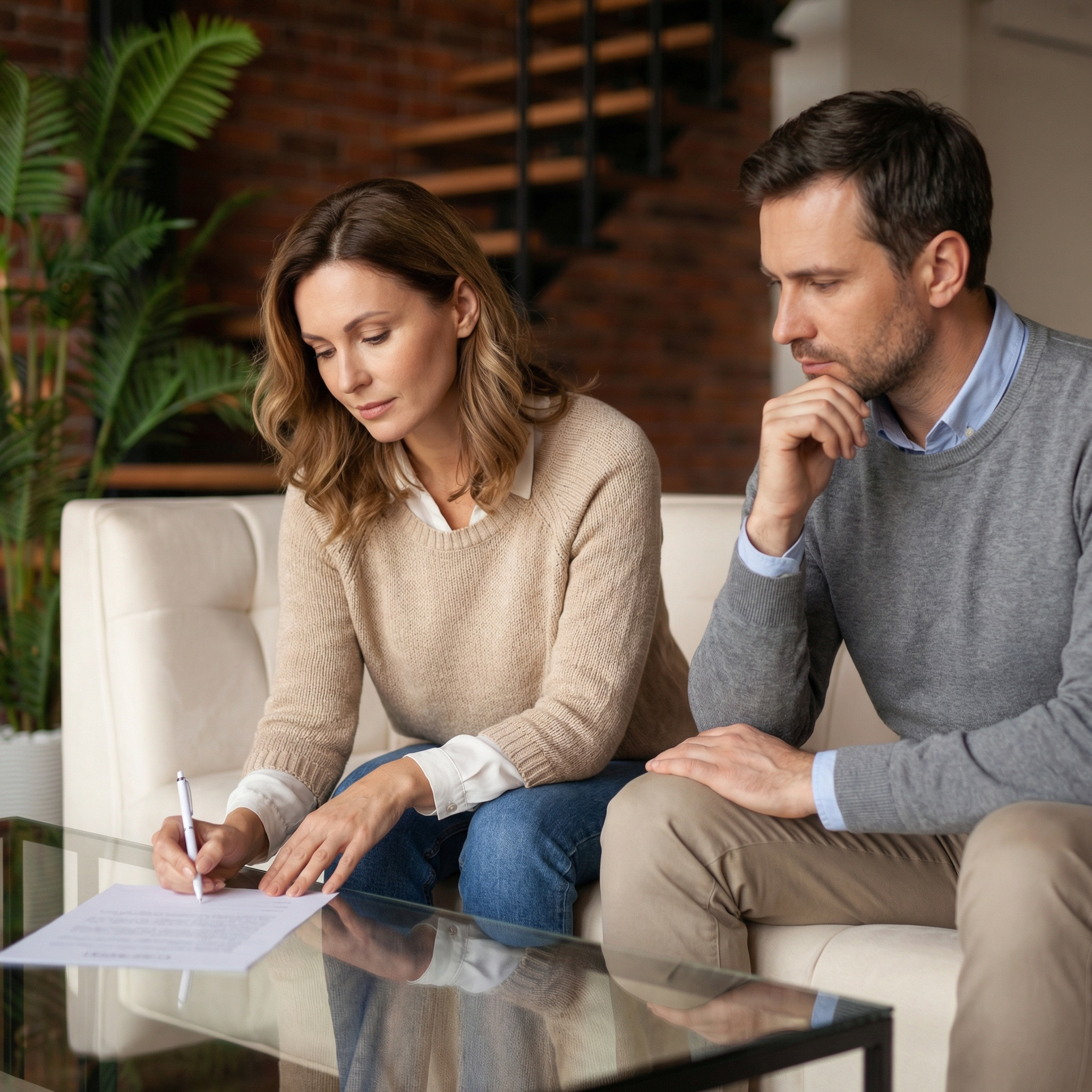 Coppia serena che ha completato il divorzio online